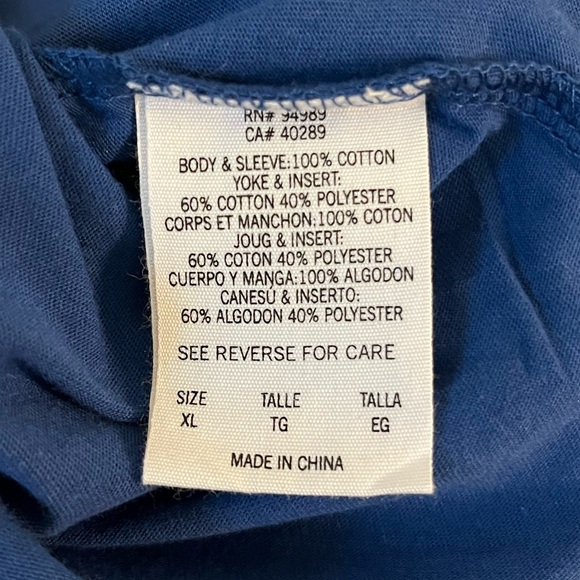 NY Knicks 5th & Ocean by New Era Blue Space dye Baby Jersey Long Sleeve sz XL - Picture 10 of 10